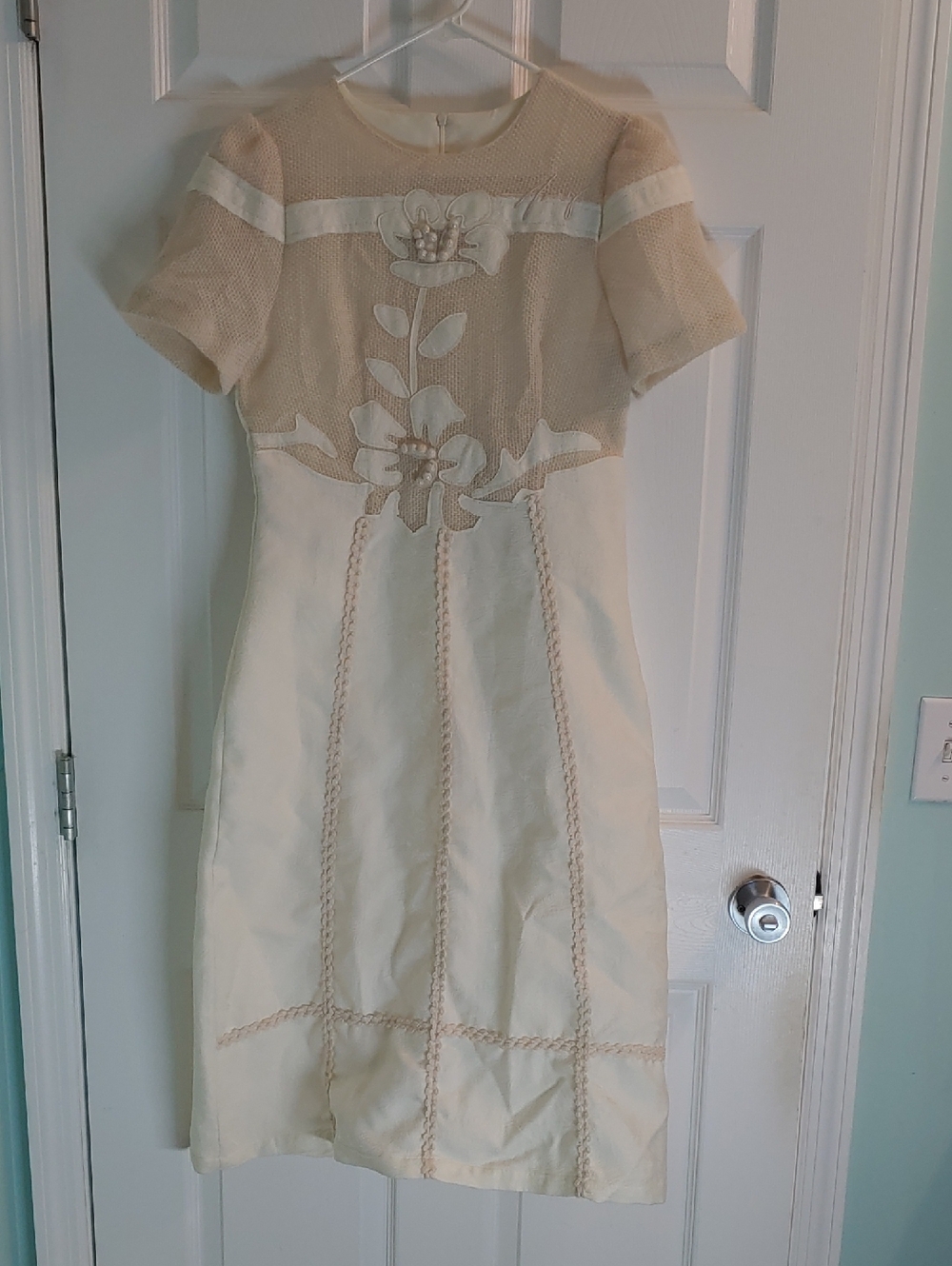 Miss Rosier Dress NWT Diane Floral Embroidered Openwork Midi Size XL - Picture 2 of 8